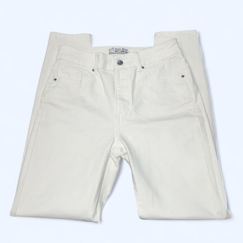 Wax Jean Butt I Love You!" White Jeans